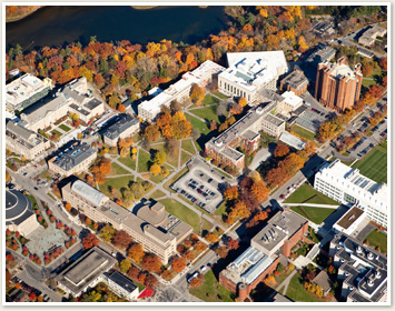 Aerial view of the Ag Quad at Cornell